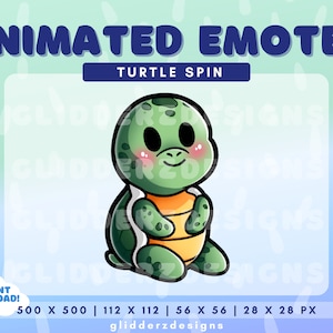 Turtle Spin Animated Emote | Spinning Emote Twitch | Cute Turtle Twitch Emotes | Turtle Emotes Animated | Spin Twitch Emote