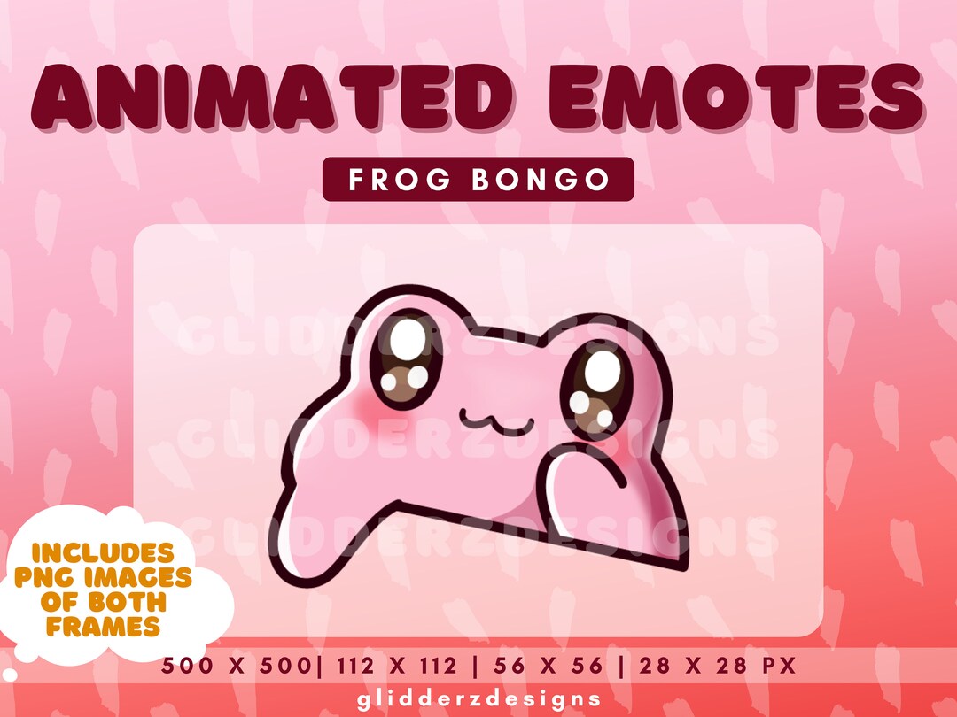 Pink Bongo Pink Frog Bongo Emote Animé | Émote animée Frog Bongo | Grenouille ...