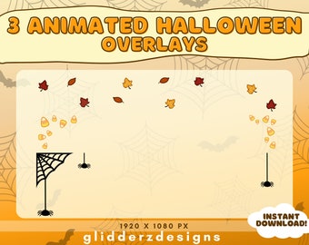 Animated Twitch Halloween Overlays | 3 ANIMATED Halloween Twitch Overlays | Halloween Stream Decorations | Halloween Twitch Decorations