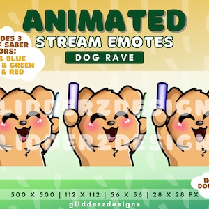 Golden Retriever Rave Emote animé | Emote Twitch animée Tan Dog Rave | Emote animée de chien | Golden Retriever Twitch Emote Animé