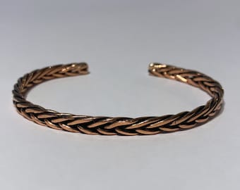 Healthy Copper Bracelet, Adjustable Copper Bracelet, Bracelet for Gift, Knitting Copper, Handmade Copper Jewelry, Mother's Day Gift, For Mom