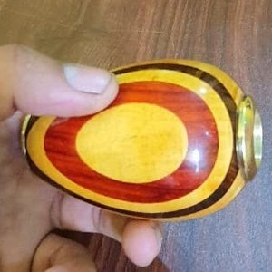 Egg Shape Kaleidoscope Brass & Wood Hnadcrafted Kaleidoscope for Adult And Kids Premium Quality Kaleidoscope Kids Toy Christmas Gift