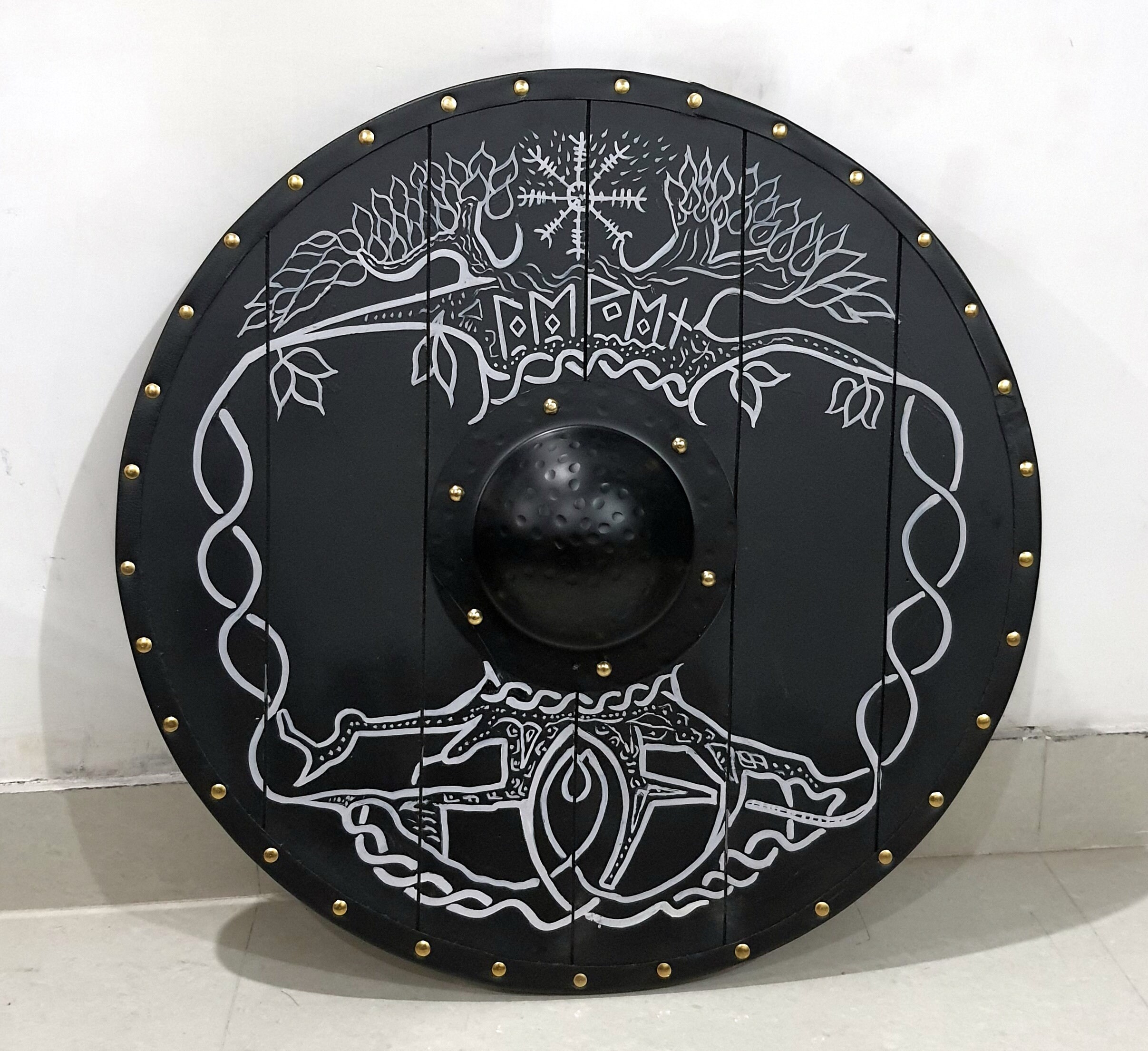 Baum des Lebens Wikinger Holzschild 24 Zoll runde Form | Etsy