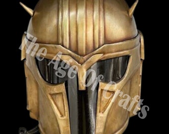 The Mandalorian Blacksmith Helmet Boba Fett Star Wars Helmet Wearable Larp Helmet Cosplay Wearable Armour Helmet
