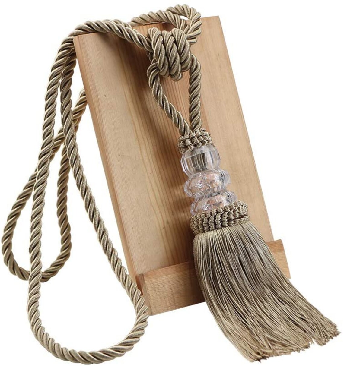 Curtain Handwoven Tiebacks Crystal Holdbacks Home Decorative Etsy