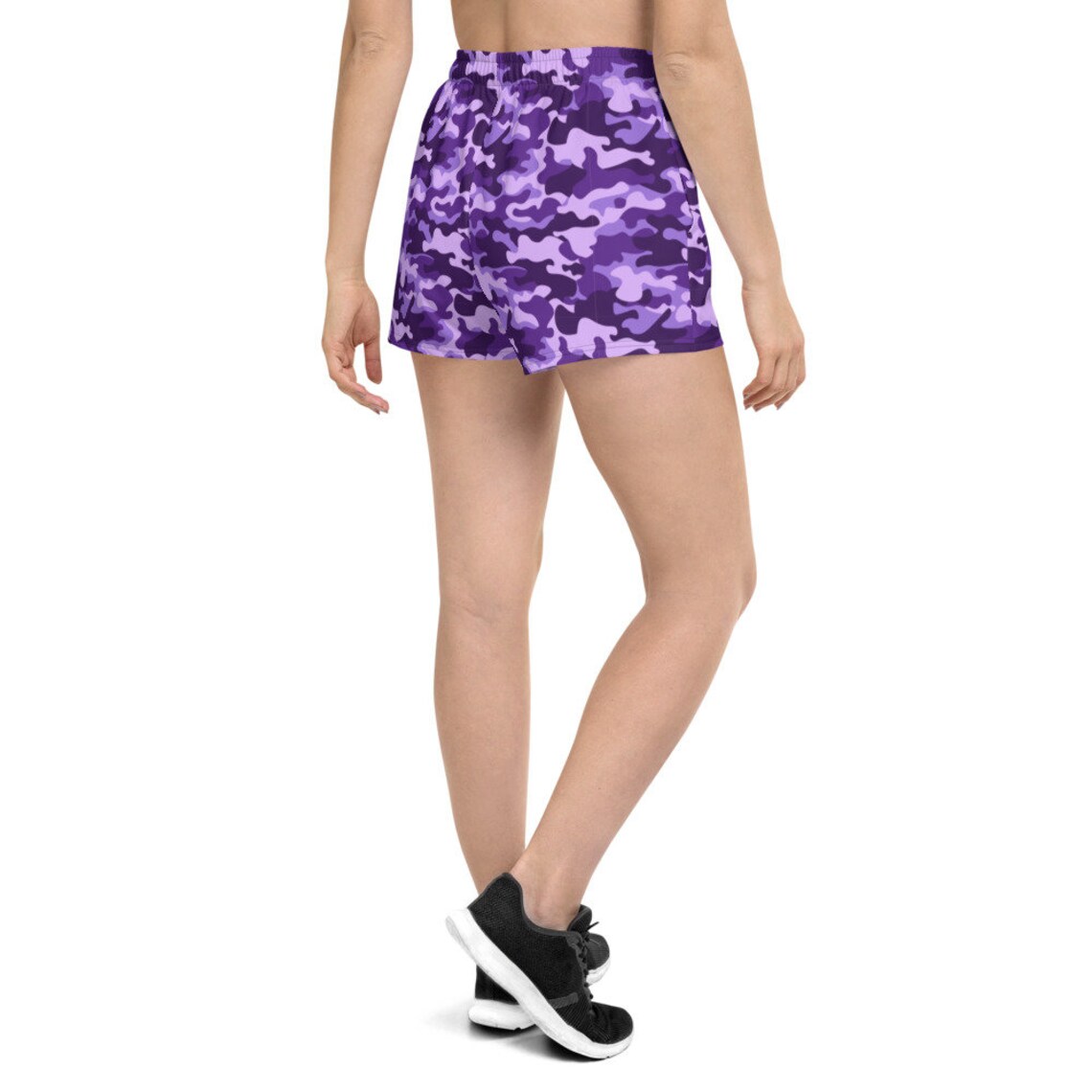 Purple camo Women's Athletic Short Shorts Etsy