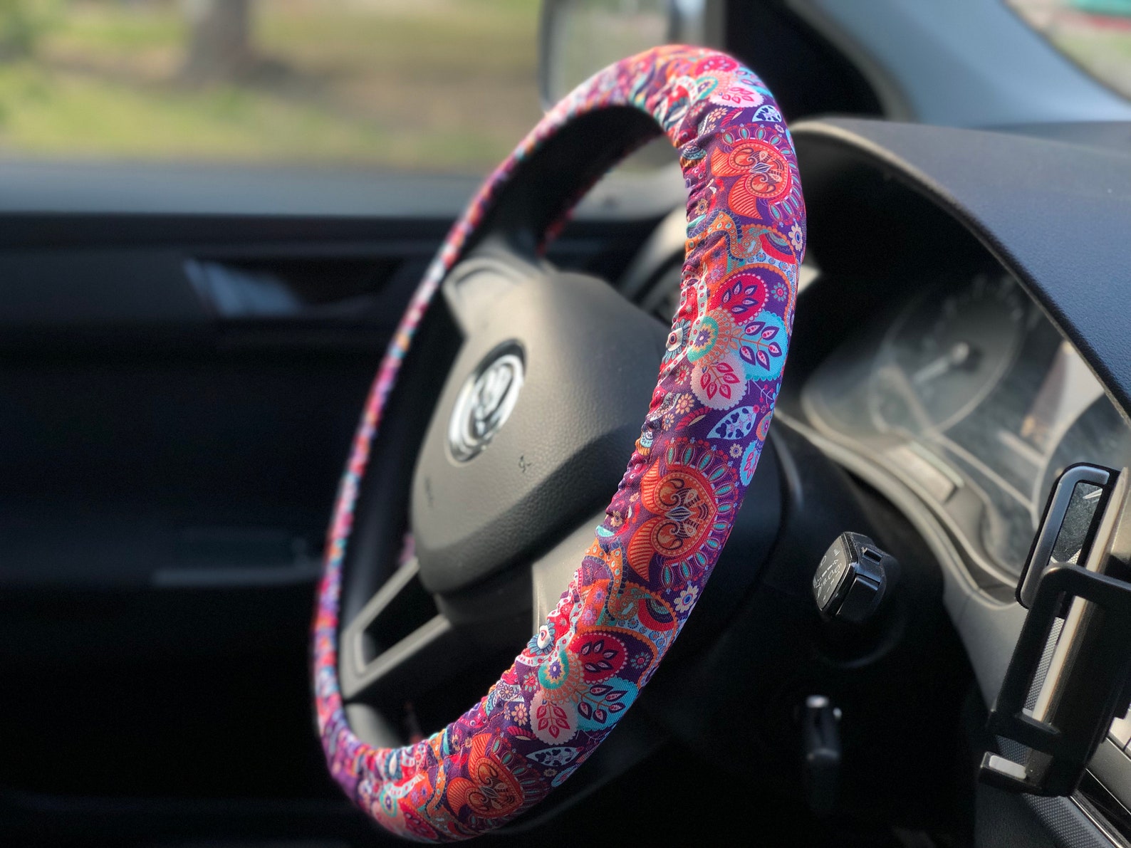 Floral steering wheel cover Flowers car accessory. Cute car Etsy