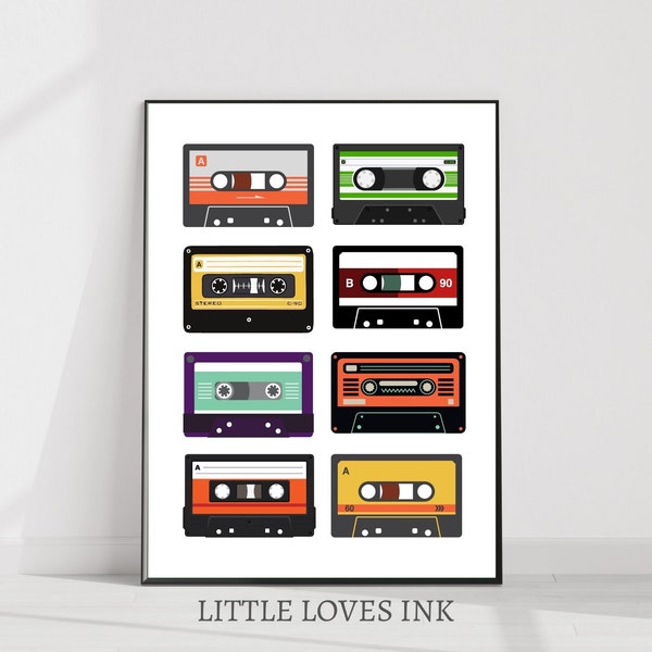 Cassette Tape Wall Art Etsy
