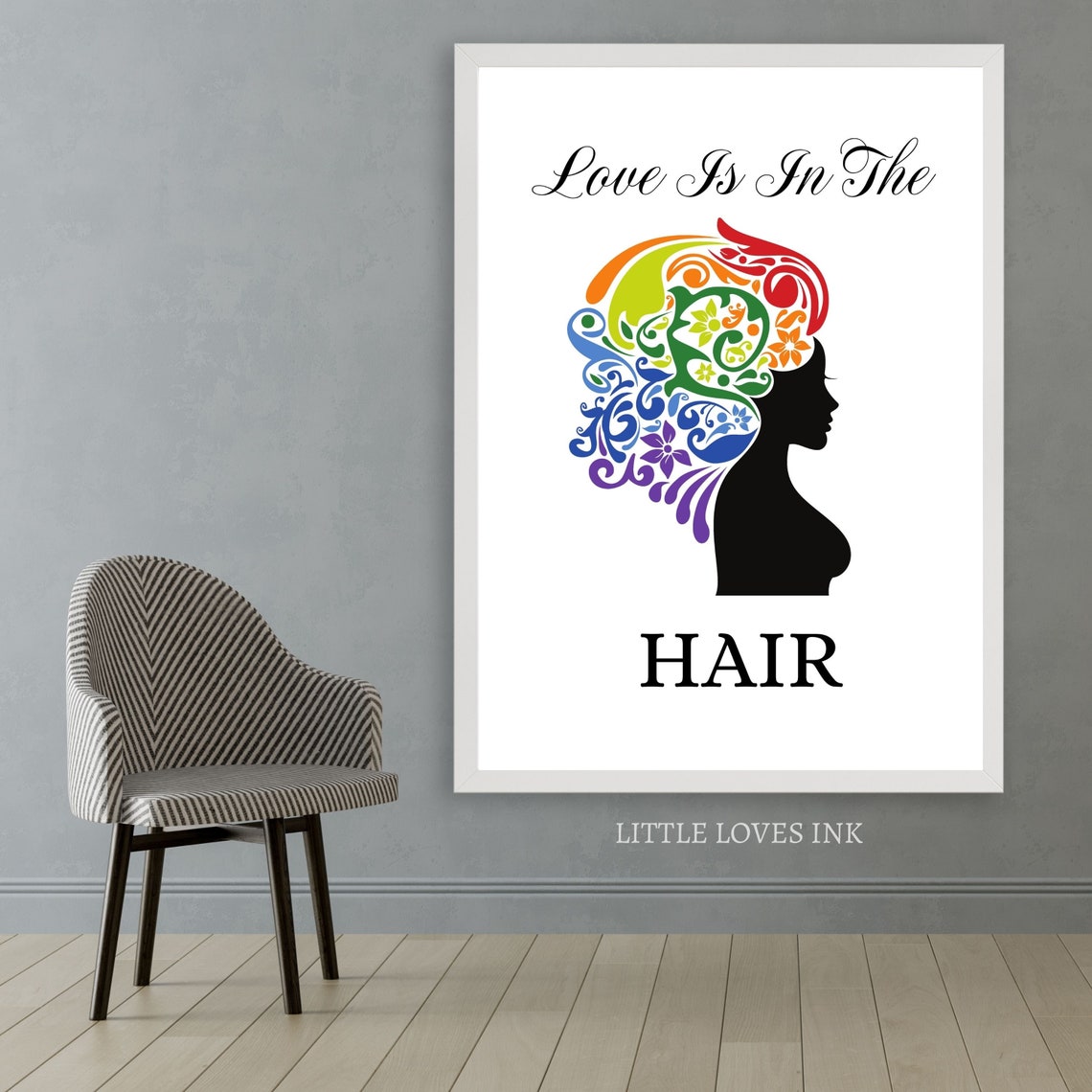 Hair Salon Wall Art, Hair Wall Decor, Hair Wall Print, Salon Decor
