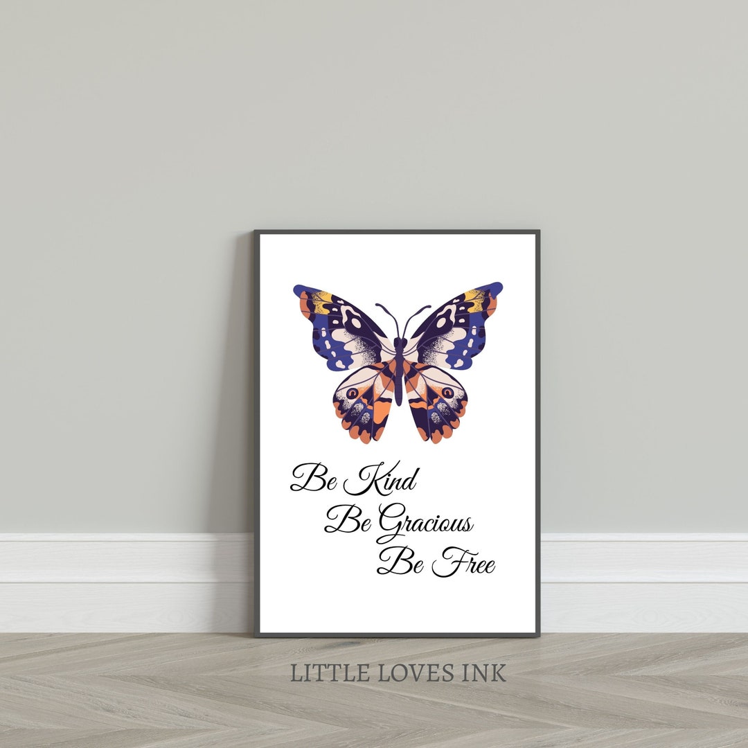 Inspirational Butterfly Printable Wall Art, Positive Saying Print ...