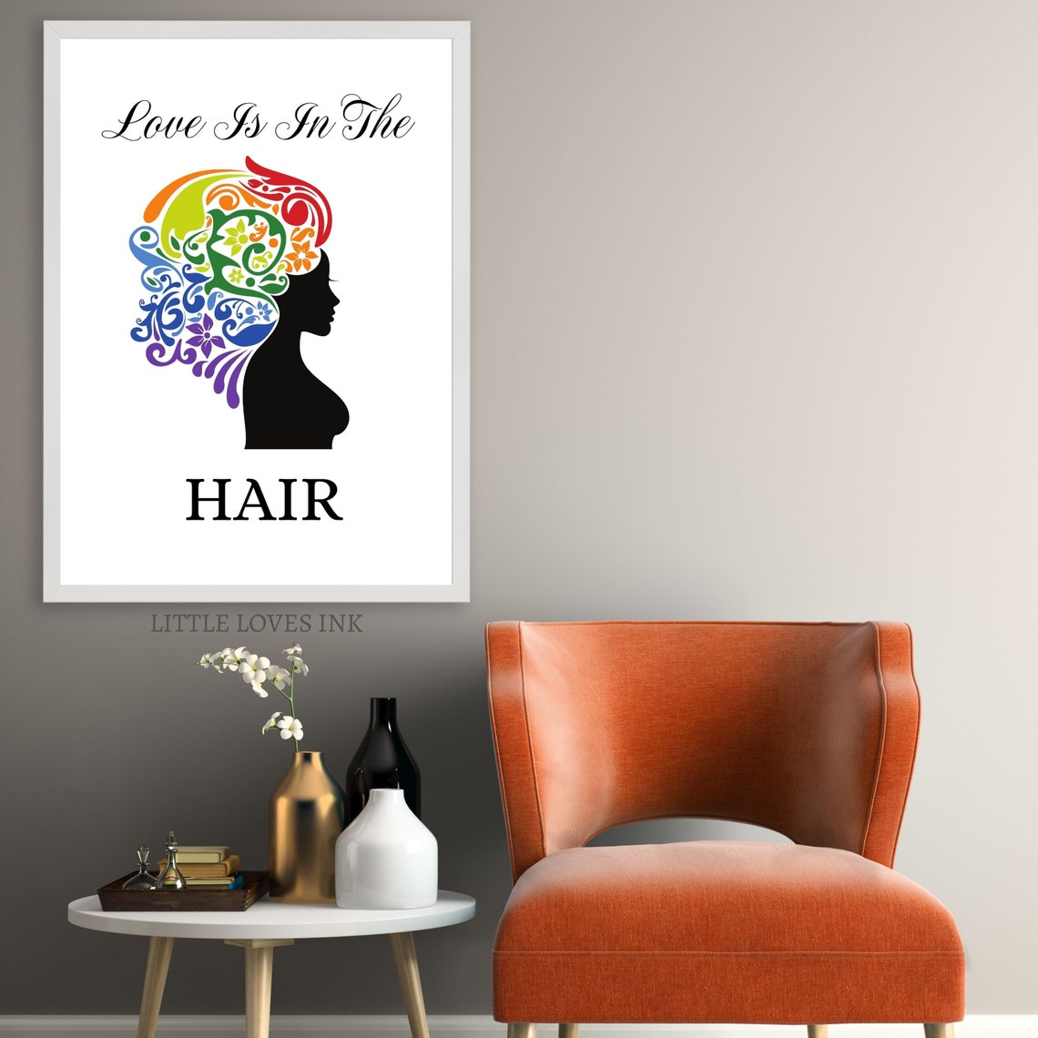 Hair Salon Wall Art, Hair Wall Decor, Hair Wall Print, Salon Decor