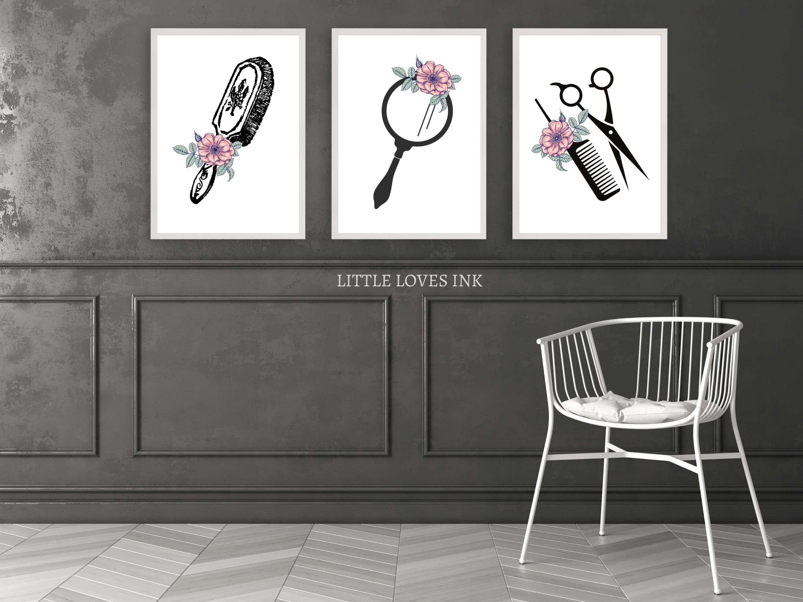 Hair Salon Decor Set of 3 Prints, Hair Salon Decor, Hair Salon Wall Art ...