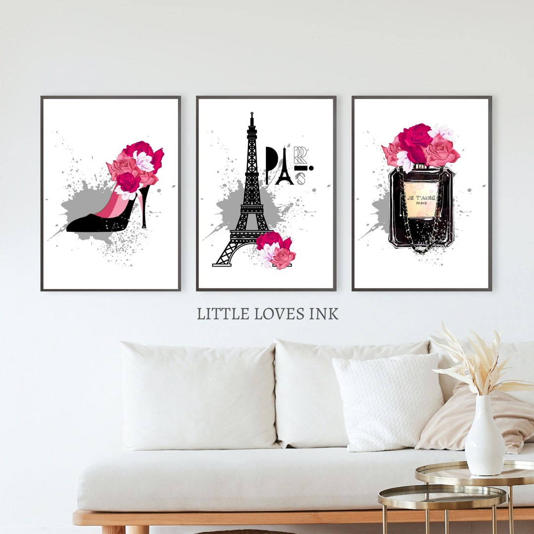 Fashion Printable Wall Art Set of 3, Fashion Prints, Fashion Wall Art ...