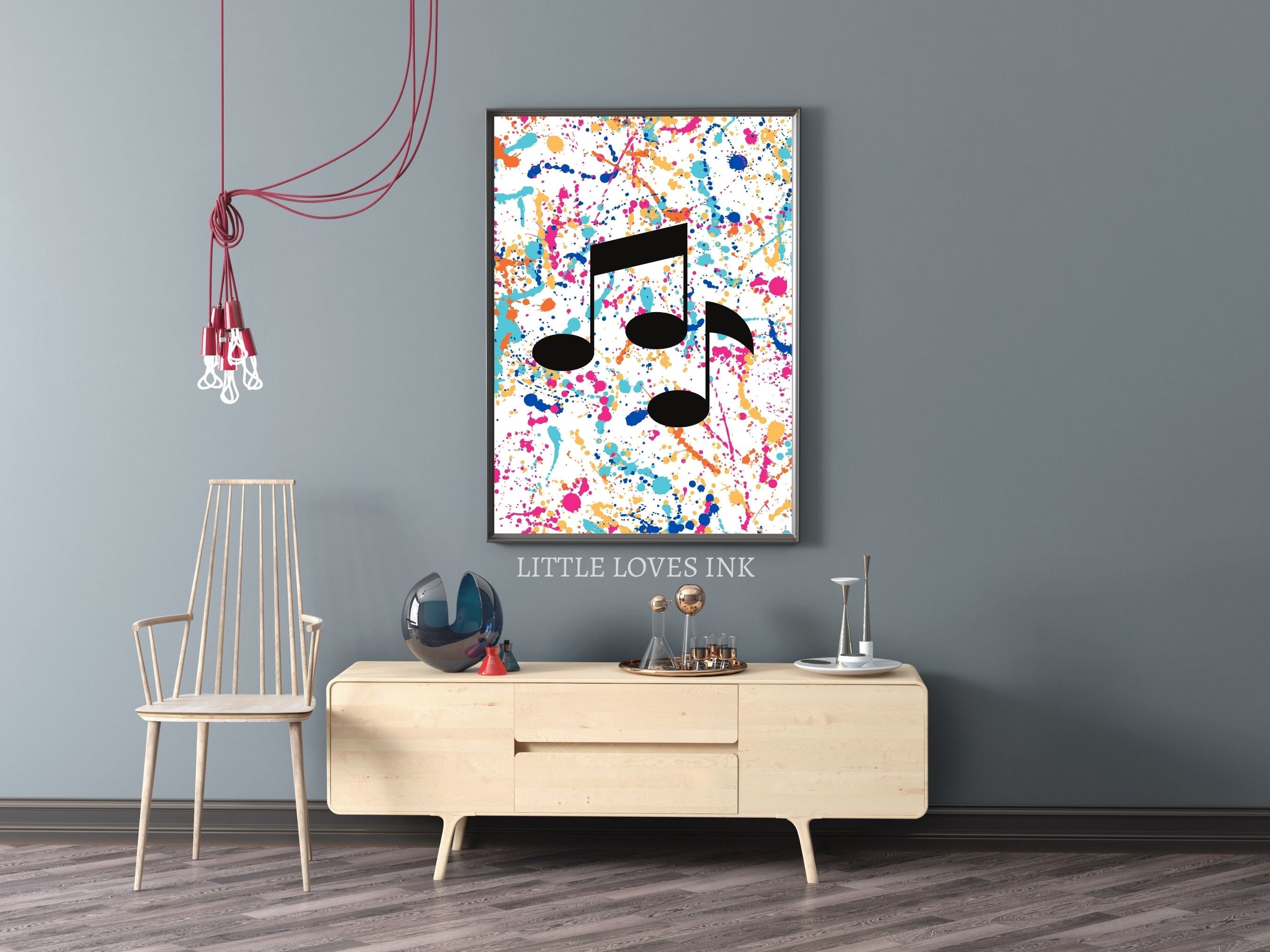 Music Wall Art, Set of 3, Music Printable, Music Note Print, Music Gift ...