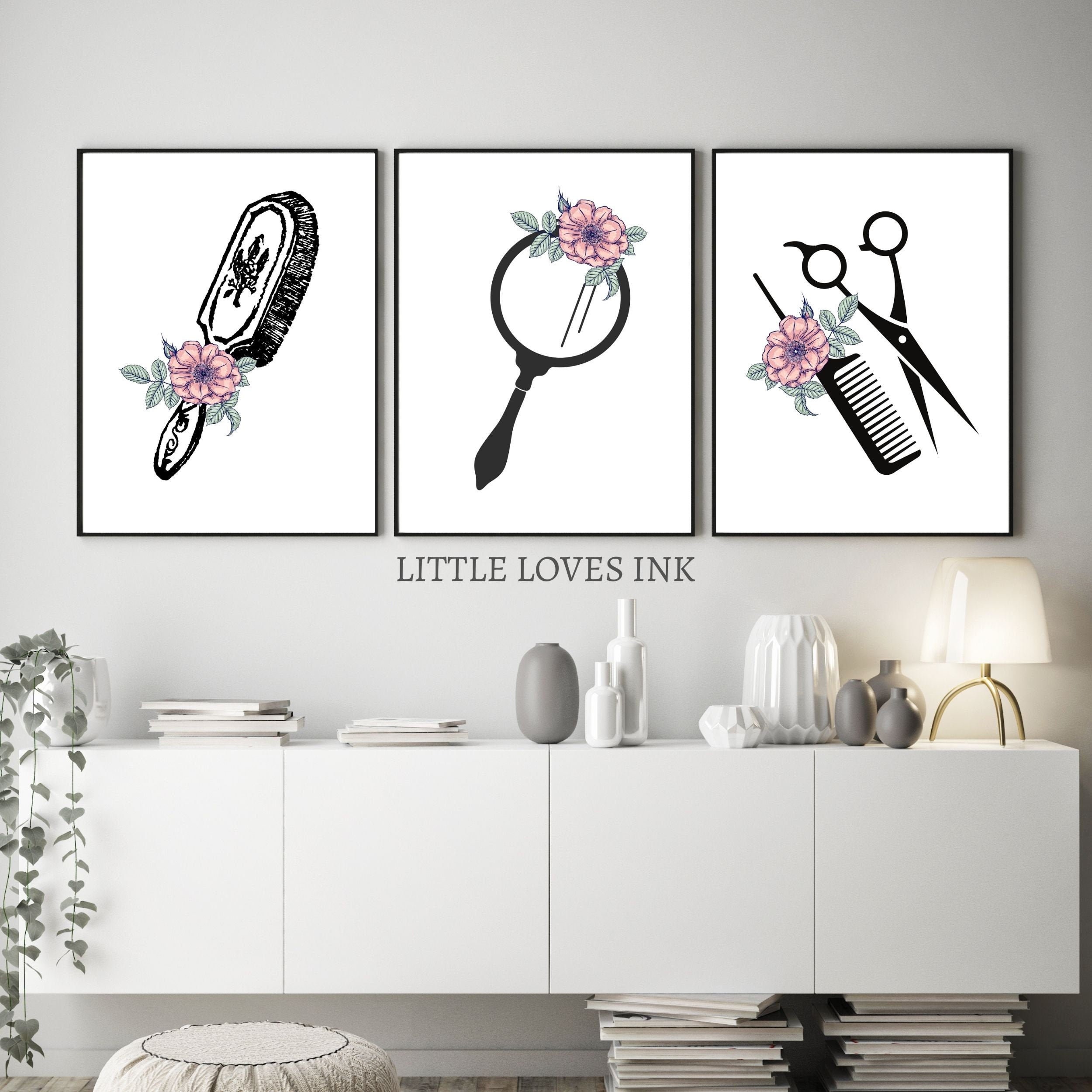 Hair Salon Decor Set of 3 Prints, Hair Salon Decor, Hair Salon Wall Art ...