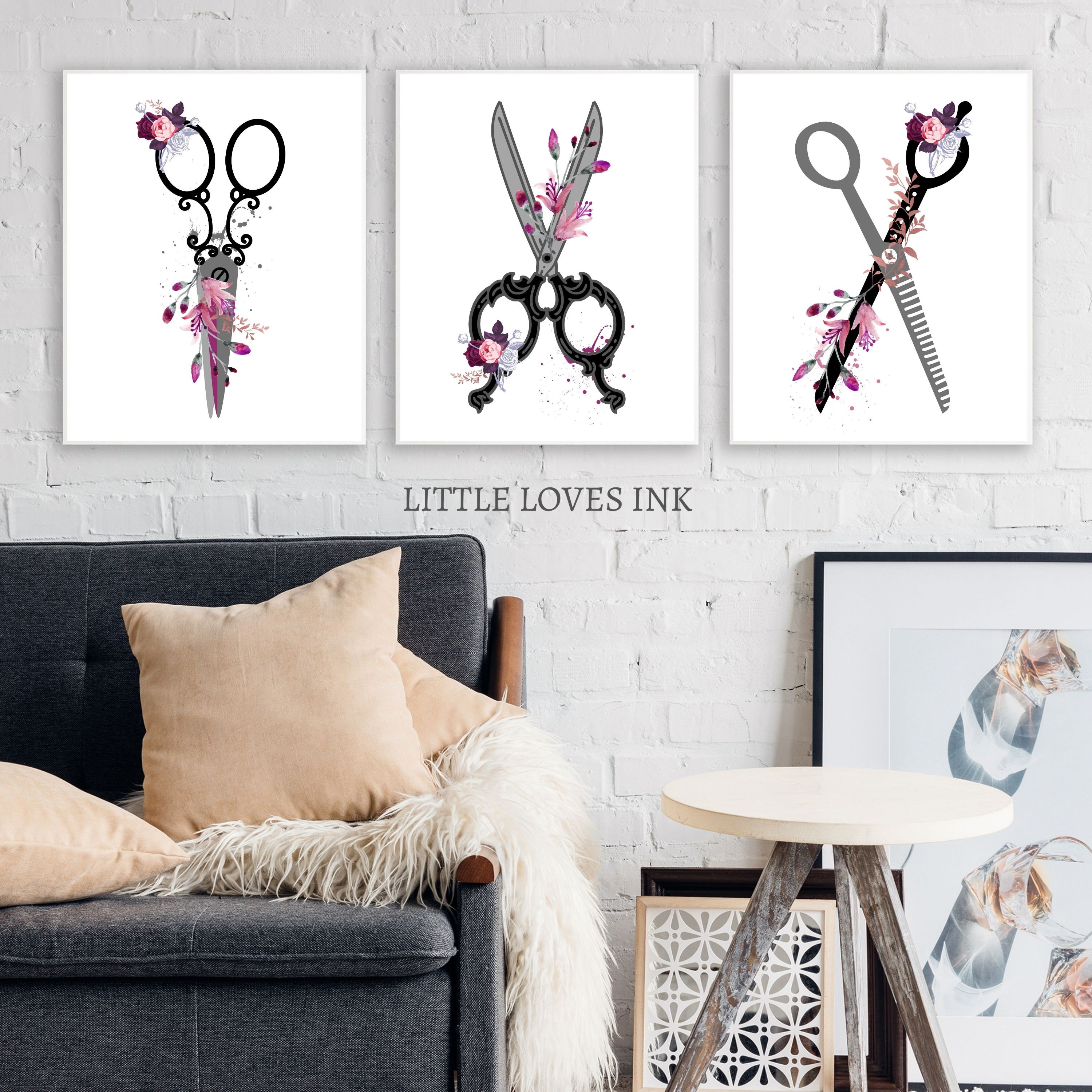 Hair Salon Decor Set of 3 Prints, Hair Salon Decor, Hair Salon Wall Art ...