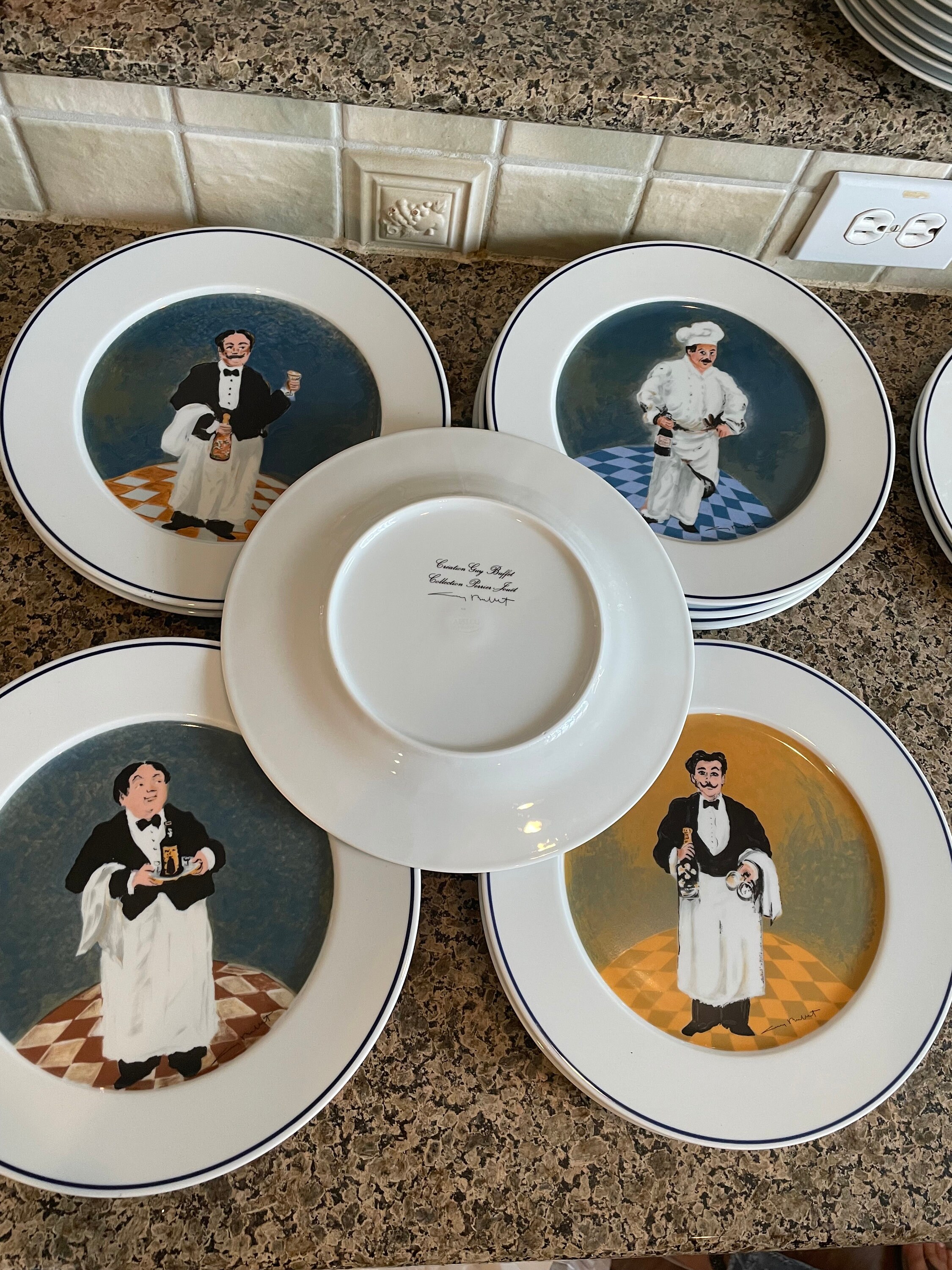 Guy Buffet Plates SIGNED including What's Etsy