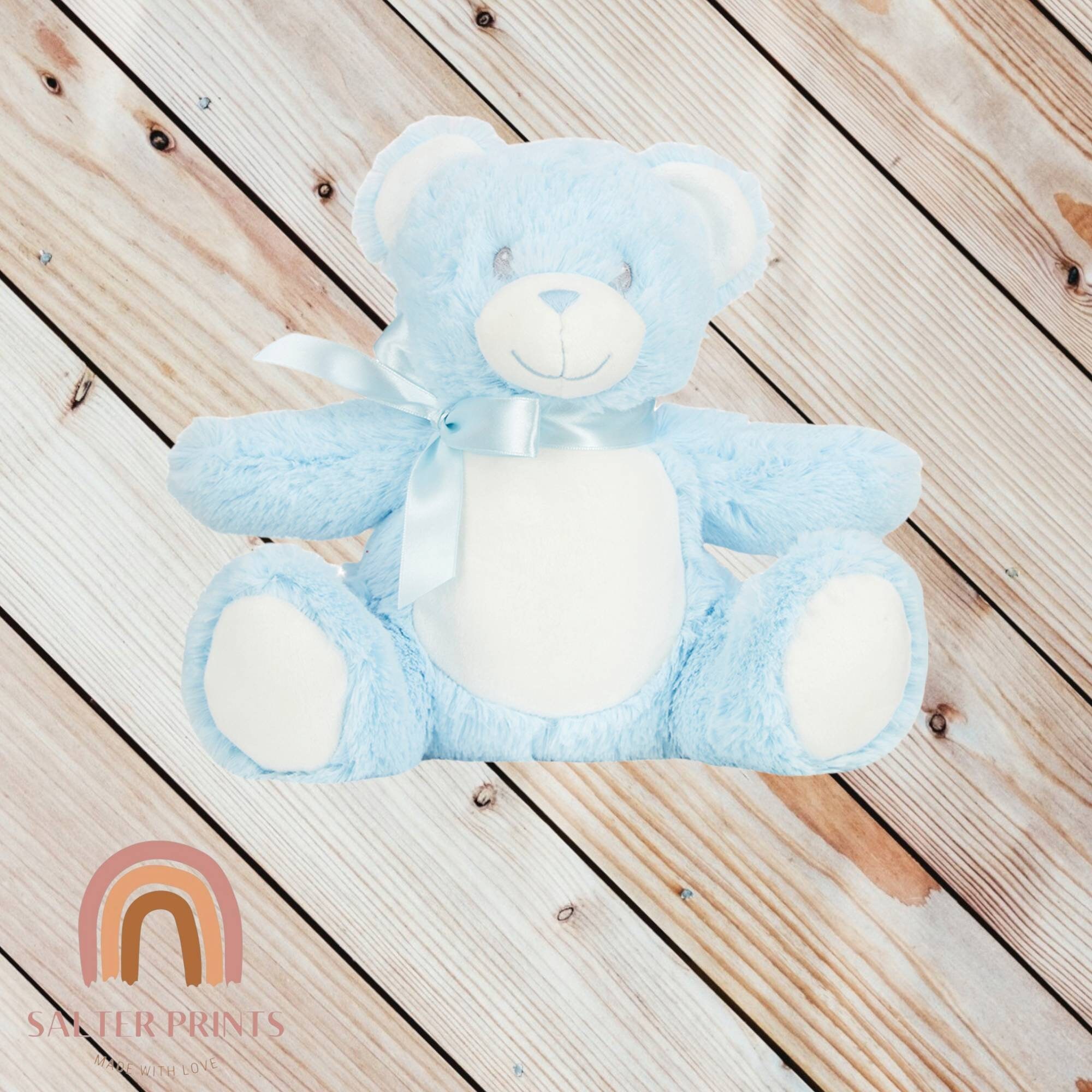 Personalizzata Felice 1st Compleanno Regalo 7 "TEDDY BEAR-Blu 