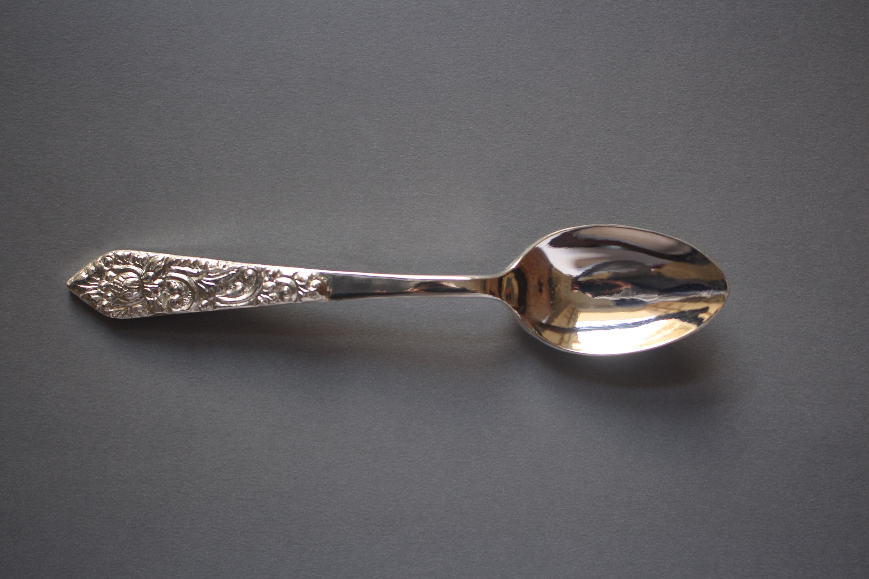 Engraved Tea Spoon Made from 800 Silver Unique Spoon Tea Etsy