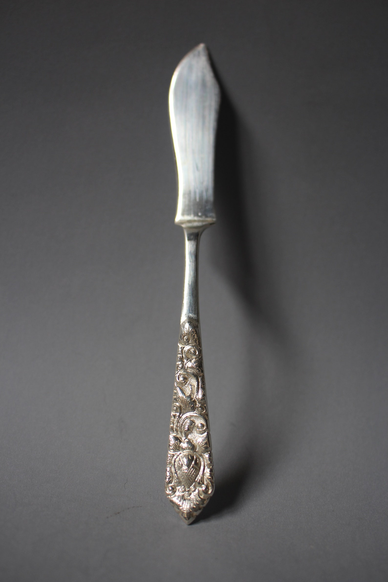 Silver Antique Royal Engraved Butter Spreader Made from 800 Etsy