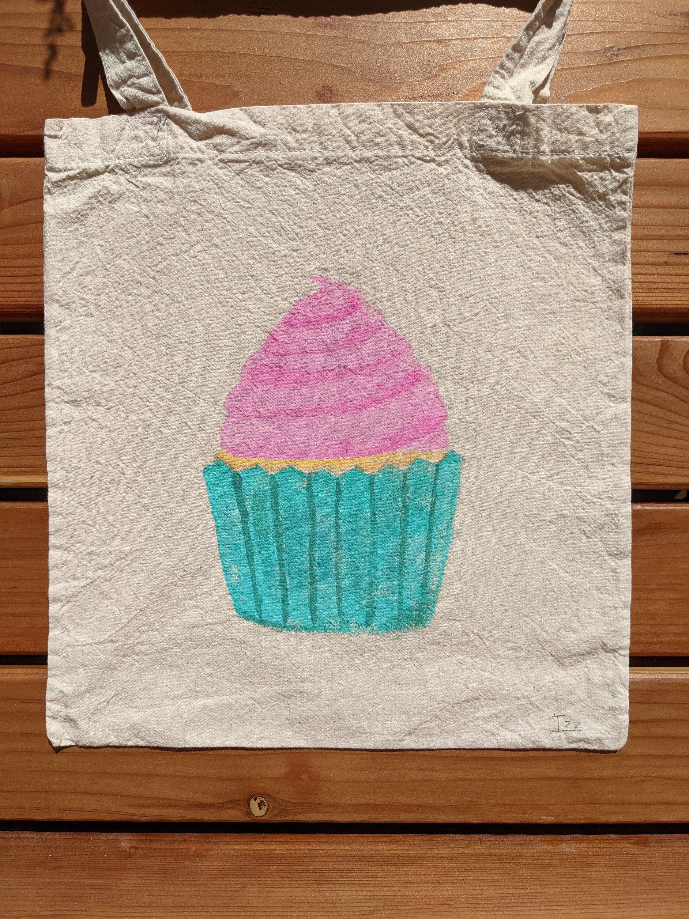 Hand Drawn Cupcake Tote Bags Ecofriendly Washable and Etsy