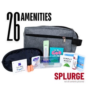 Kit de amenidades - Splurge 26, kit de supervivencia para aviones, artículos esenciales para el bolso, kit de vacaciones