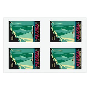 Fogli di adesivi vintage Alaska