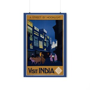 Visit India Vintage Premium Matte Vertical Poster