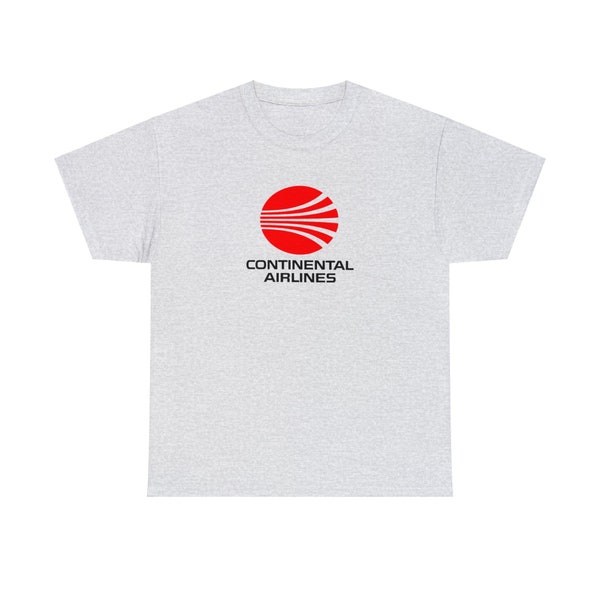 Vintage Continental Airlines Unisex Heavy Cotton Tee