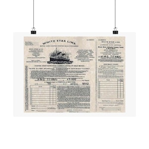 Titanic Ticket Poster