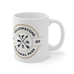 Yellowstone Weiß Keramik Becher 11oz