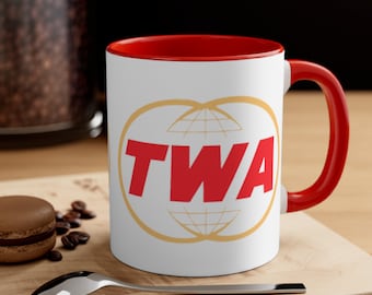 Twin Globes TWA Mug, 11oz