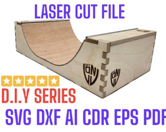 Fingerboard DIY HalfPipe - laser cut file, digital file, vector model