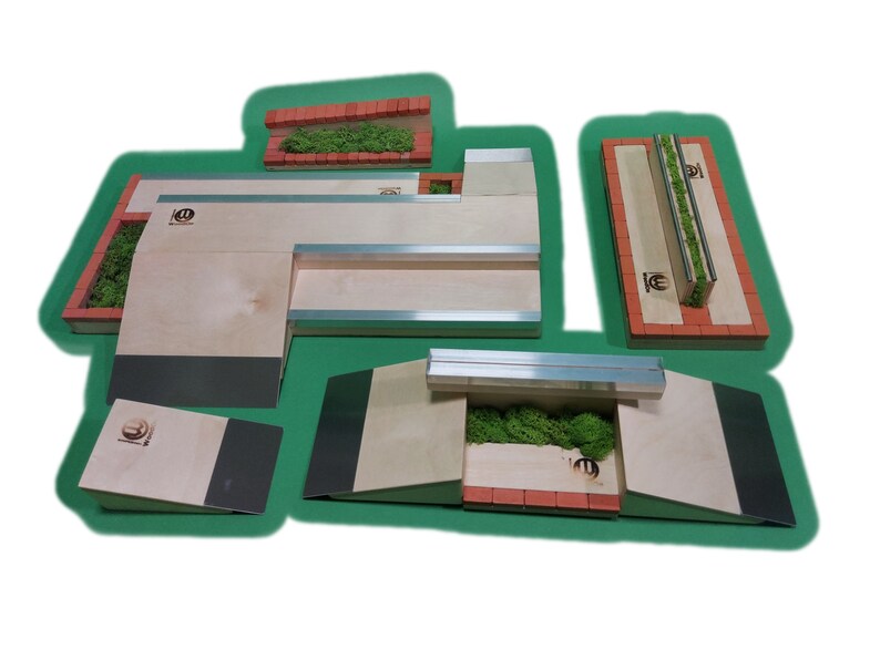 Fingerboard Ramp and Obstacles vert Set Etsy