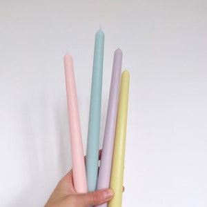2x Taper candles dinner candle Pack of 2 dinner candles long candles Pastel Colors