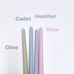 2x dinner candle Taper candles Pack of 2 wedding candles dinner candles long candles Pastel Colors