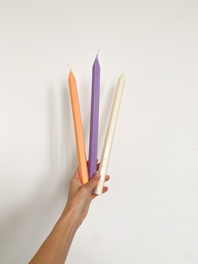Long Dinner Candle Taper Candles Pack of 2 Wedding Candles Etsy UK