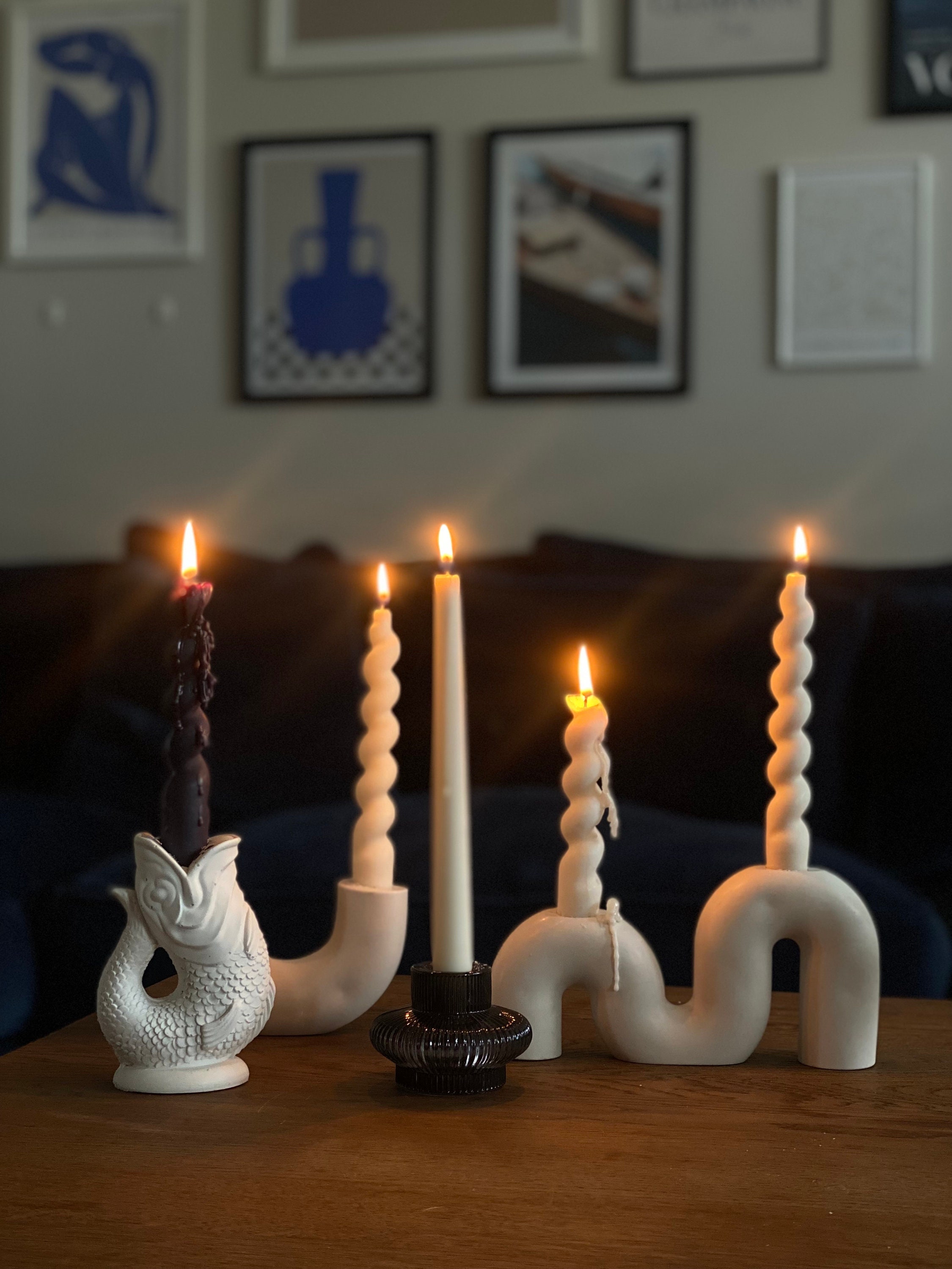 Wood Candle Holder Set of 3 Tea Light Holder Handmade From