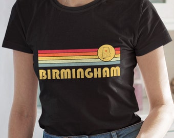 Birmingham, Alabama Retro T Shirt, Wicked 70s 80s Style Birmingham Alabama AL Shirt, Vintage Inspired