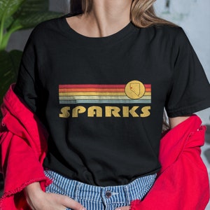 Sparks, Nevada Retro T Shirt, Wicked 70s 80s Style Sparks Nevada NV Shirt, Vintage Inspired