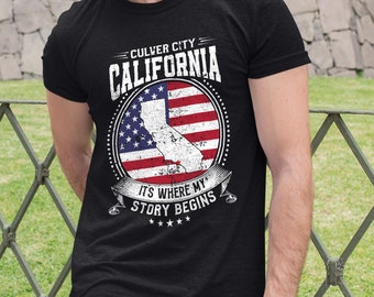 Culver City California It's Where My Story Begins, Culver City CA Flag Shirt