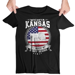 Wichita Kansas It's Where My Story Begins, Wichita KS Flag Shirt