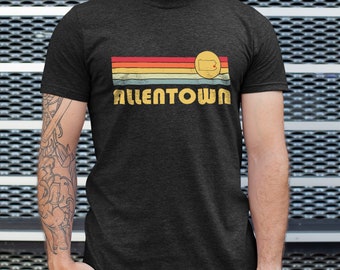 Allentown, Pennsylvania Retro T-shirt, Wicked 70s 80s Style Allentown Pennsylvania PA Shirt, Vintage Geïnspireerd