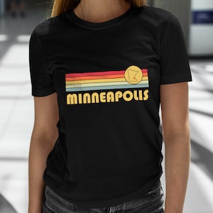 Minneapolis, Minnesota Retro T Shirt, Wicked 70s 80s Style Minneapolis Minnesota MN Shirt, Vintage Inspired