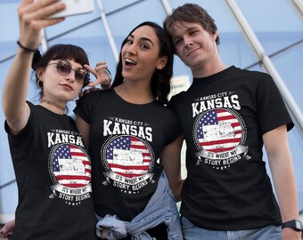 Kansas City Kansas It's Where My Story Begins, Kansas City KS Flag Shirt
