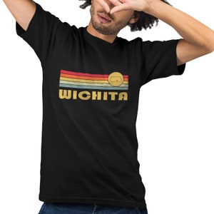 Wichita, Kansas Retro T Shirt, Wicked 70s 80s Style Wichita Kansas KS Shirt, Vintage Inspired