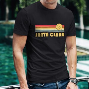 Santa Clara, California Retro T Shirt, Wicked 70s 80s Style Santa Clara California CA Shirt, Vintage Inspired