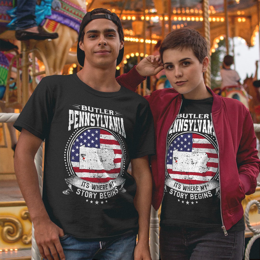 Butler Pennsylvania It's Where My Story Begins, Butler PA Flag Shirt - Etsy