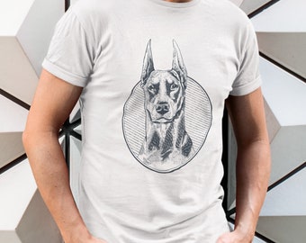 Doberman Shirt, Hipster Dog Muscle Shirt, Dog Mom Dad Mama Gift, Boy Girl Kids Youth Shirt