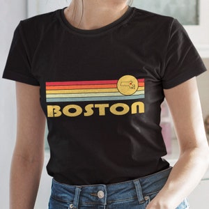 Boston, Massachusetts Retro T Shirt, Wicked 70s 80s Style Boston Massachusetts MA Shirt, Vintage Inspired